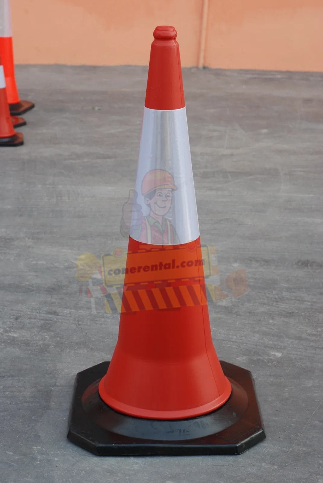 1 Meter PE Cone Black Base — traffic cone for rent in Malaysia, Cone Rental