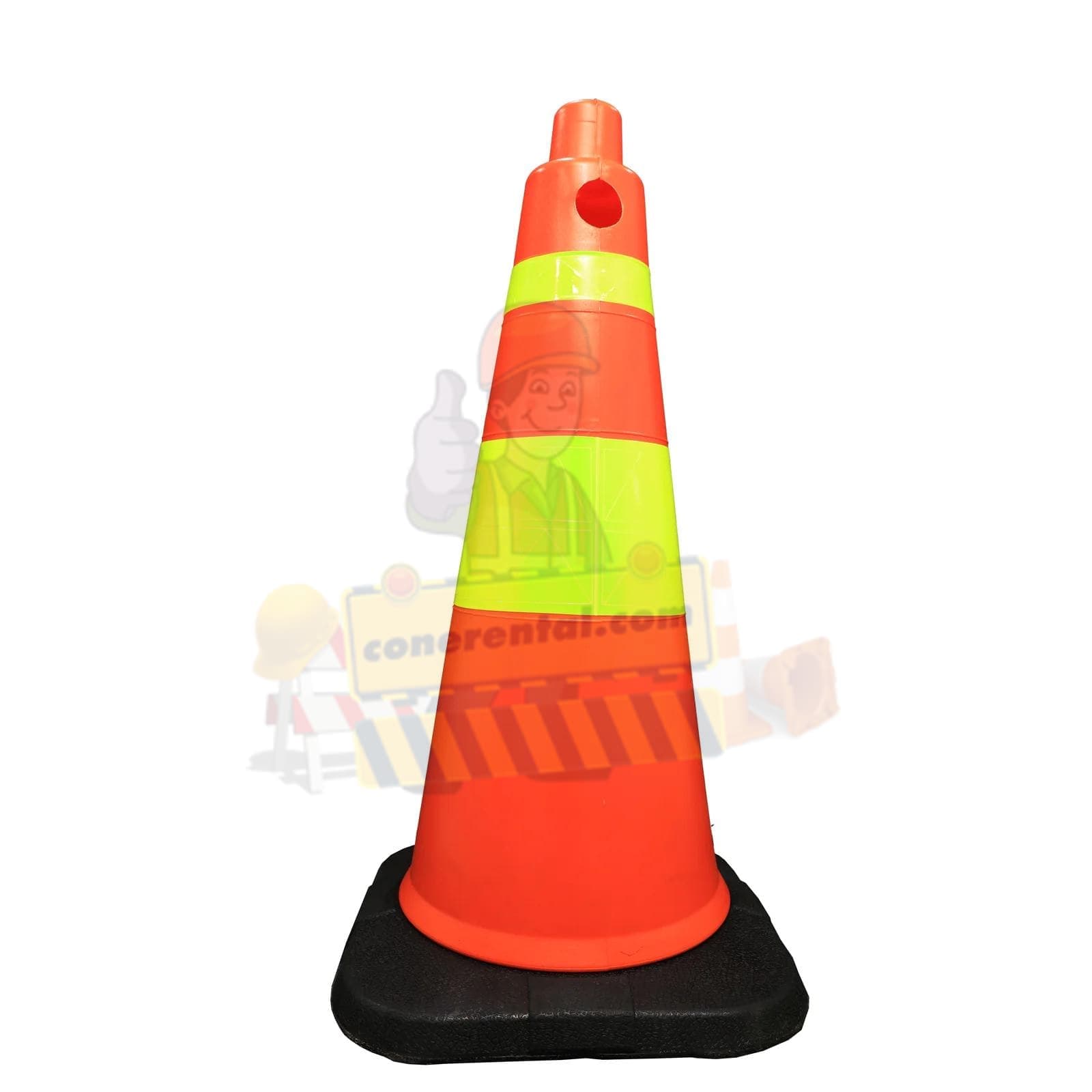 1 Meter Super Cone W/ Rubber Base — traffic cone for rent in Malaysia, Cone Rental