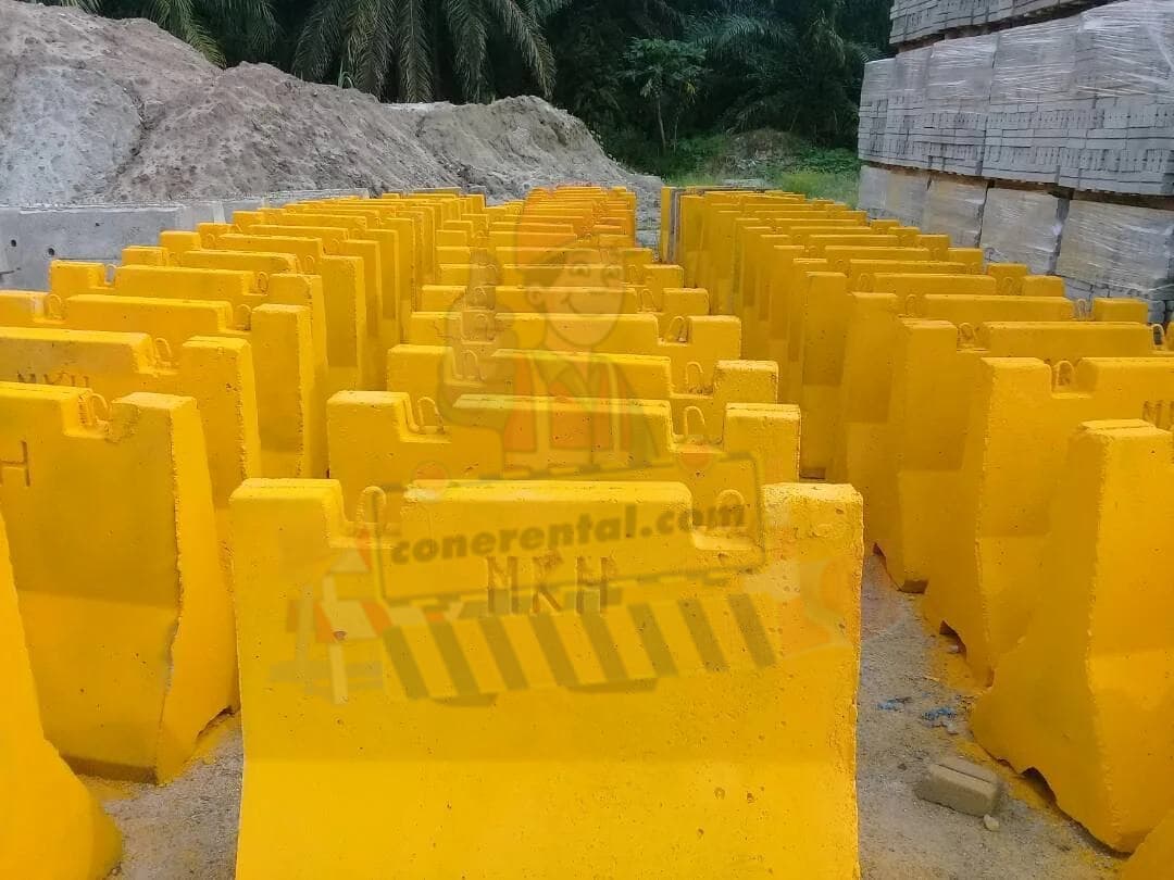 Concrete Barrier — road barrier for rent in Malaysia, Cone Rental