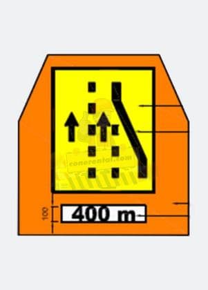 快车道封闭(3车道)告示牌