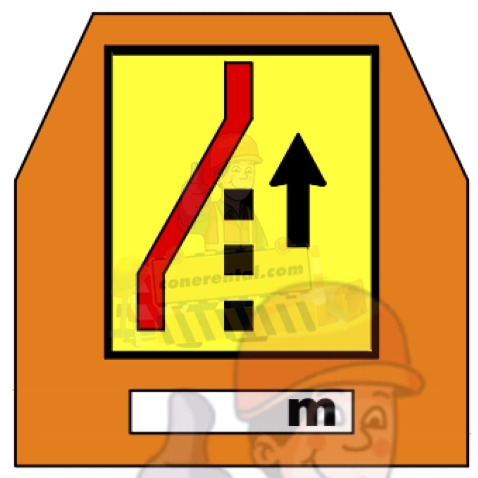 左/右车道封闭 — 马来西亚JKR临时道路施工告示牌租赁, Cone Rental