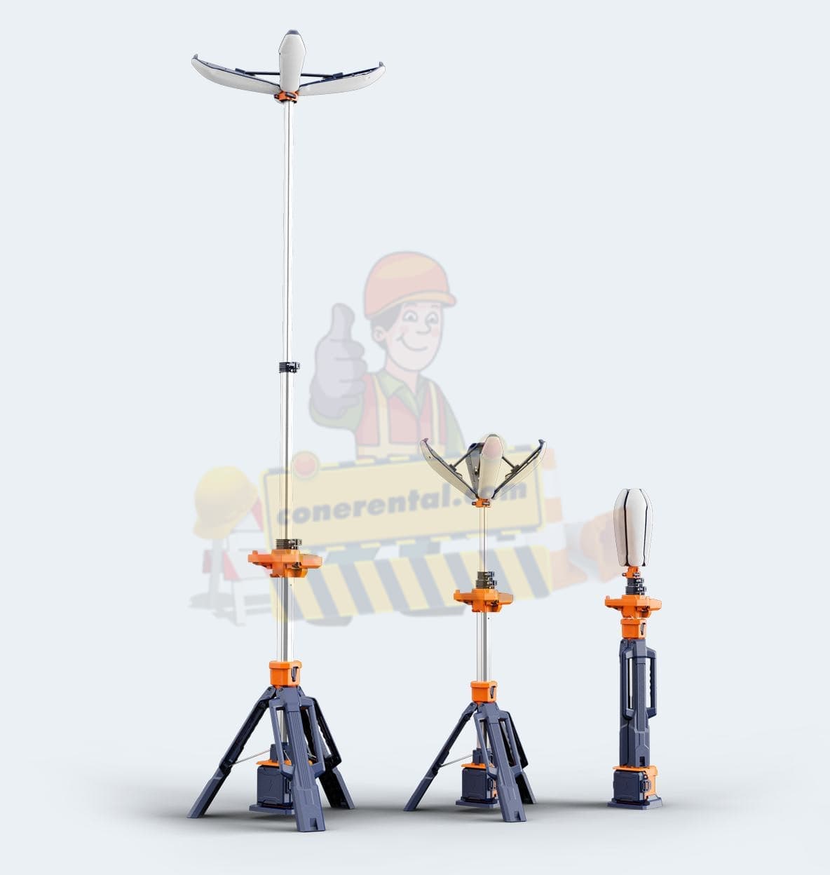 Portable LED Light Tower — temporary traffic equipment for rent in Malaysia, Cone Rental