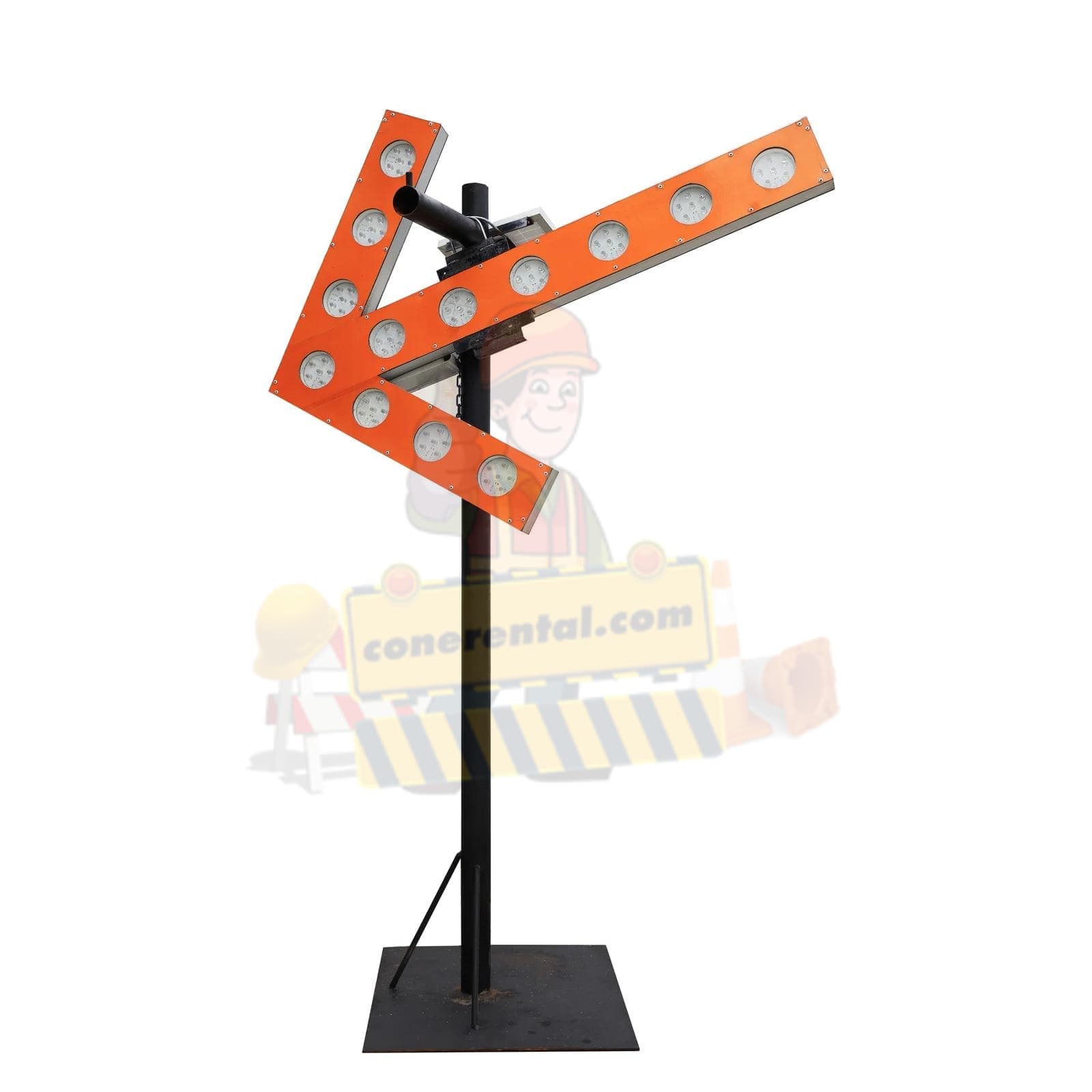 Solar Powered Flashing Arrow STD Spec — temporary traffic equipment for rent in Malaysia, Cone Rental