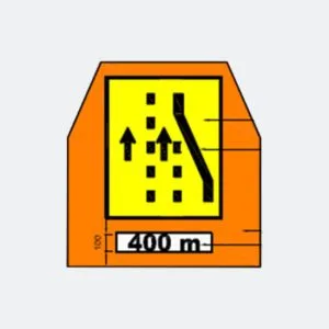 FAST LANE CLOSURE ( 3 LANE ) SIGN